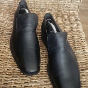 Cole Haan Nike Air Black leather slip on dress shoes